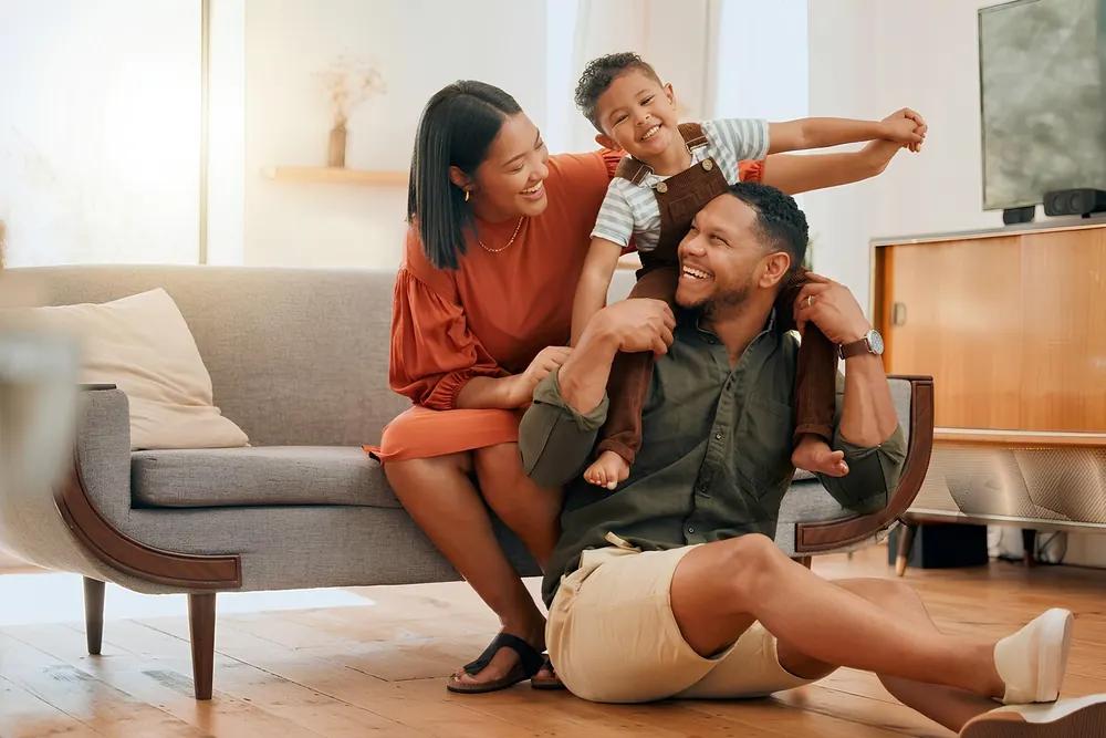Família cuidando da saúde